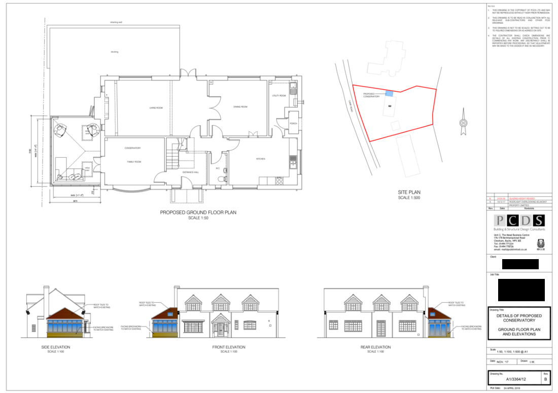 Camp Road Refurbishment proposed plan drawing submitted to the planning department