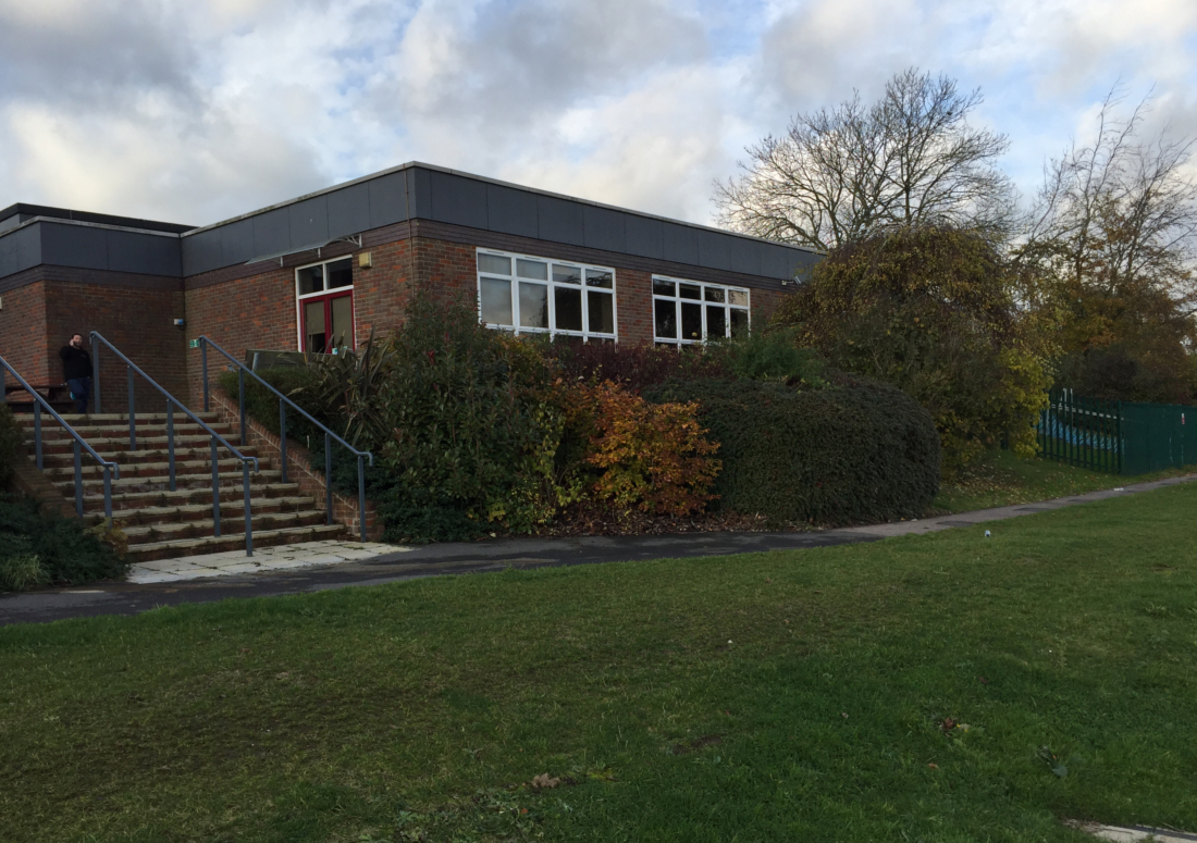 Existing Adult Learning centre view from rugby pitch