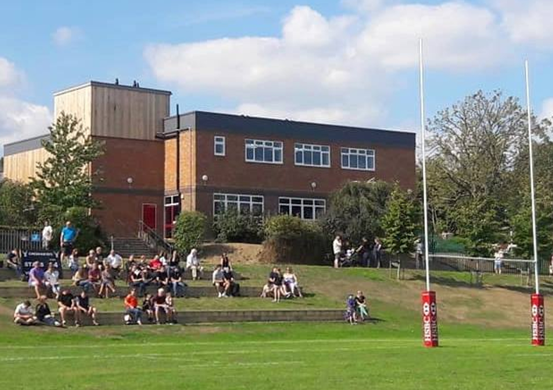 Chesham Rugby Club new clubhouse overlooking rugby pitch