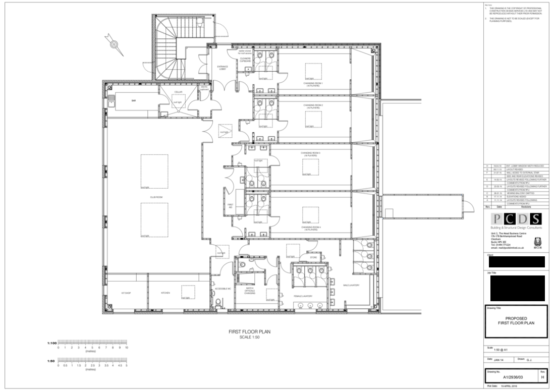 Proposed plans showing proposed floor plan